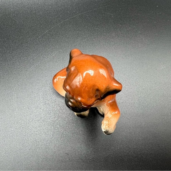 Vintage Porcelain Boxer Dog Figurine 3” Hand Painted - Picture 6 of 11
